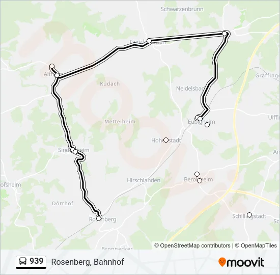 939 Bus Line Map