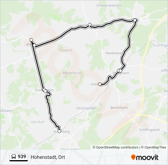 939 Bus Line Map