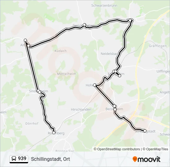 939 Bus Line Map