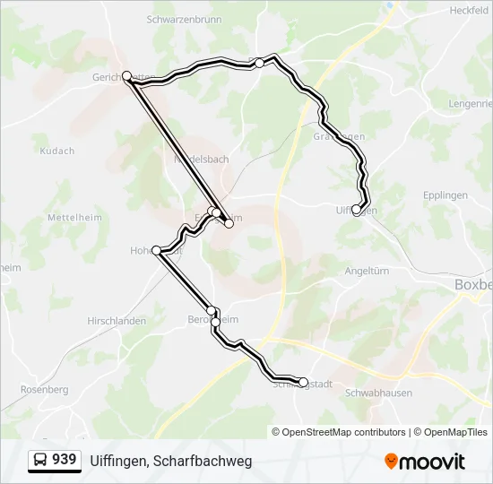 939 Bus Line Map