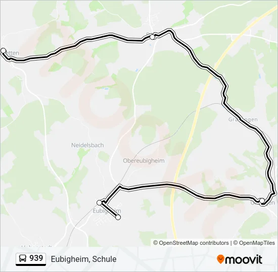 939 Bus Line Map