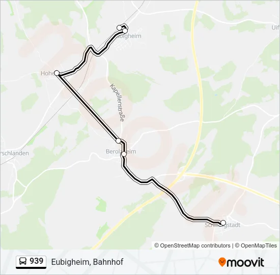 939 Bus Line Map