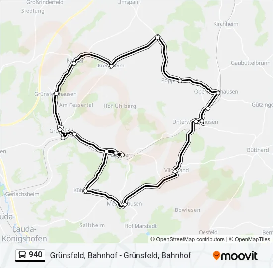 940 Bus Line Map