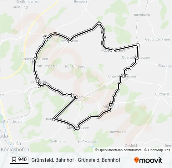 940 Bus Line Map