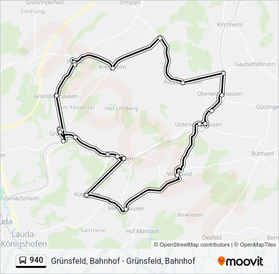 940 Bus Line Map