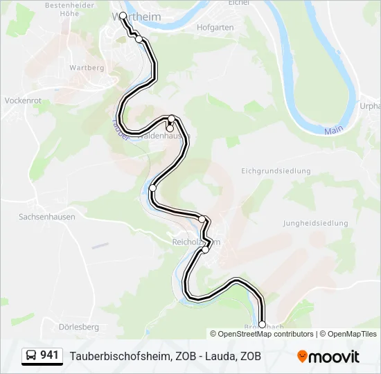 941 Bus Line Map