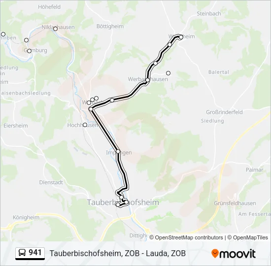 941 Bus Line Map