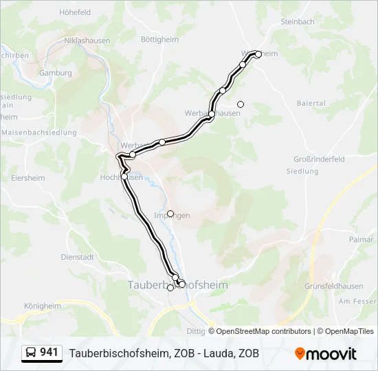 941 Bus Line Map