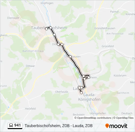 941 Bus Line Map