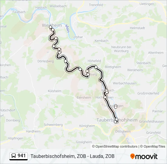 941 Bus Line Map