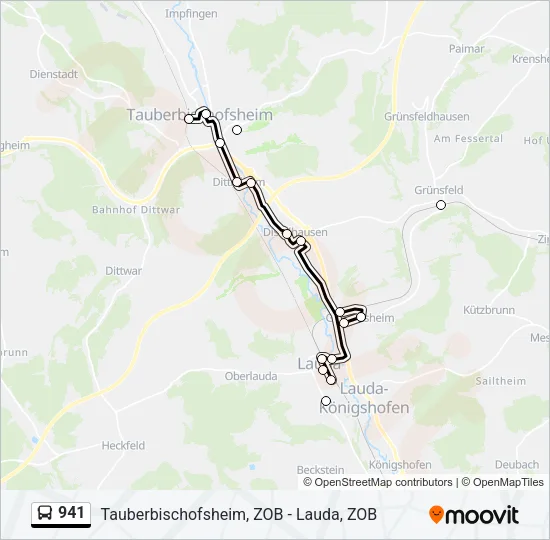 941 Bus Line Map