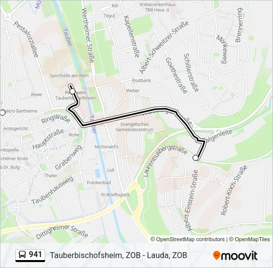 941 Bus Line Map