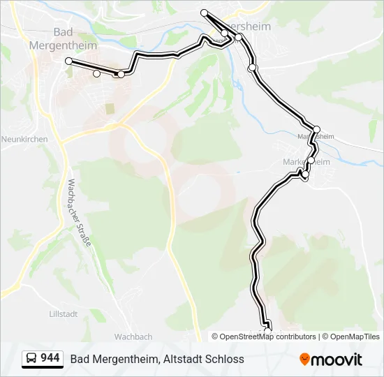 944 Bus Line Map
