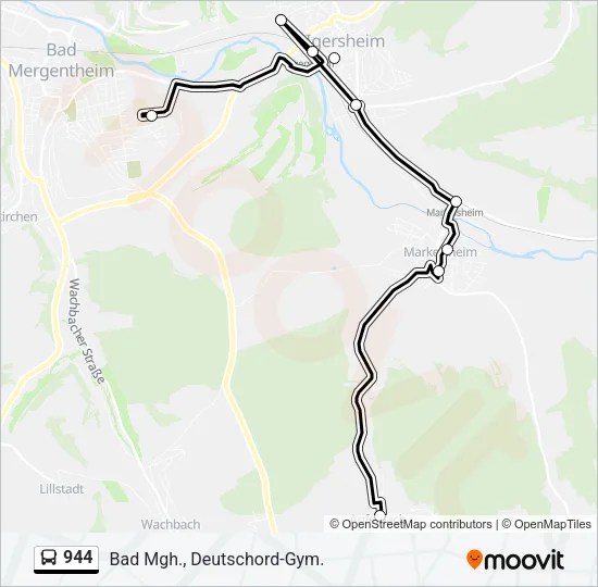 944 Bus Line Map