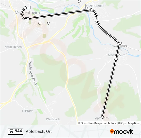 944 Bus Line Map