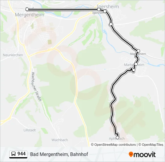 944 Bus Line Map