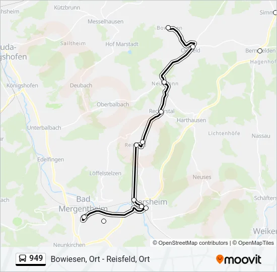 949 Bus Line Map