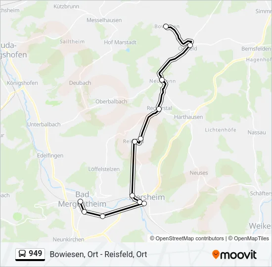 949 Bus Line Map
