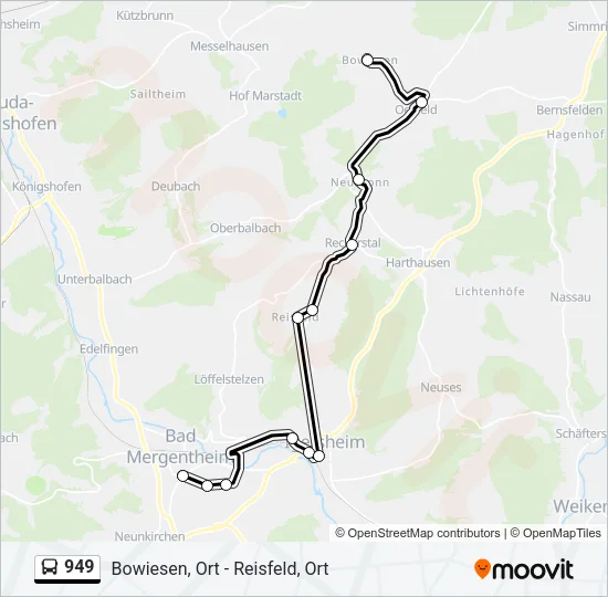 949 Bus Line Map