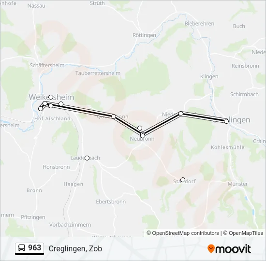 963 Bus Line Map