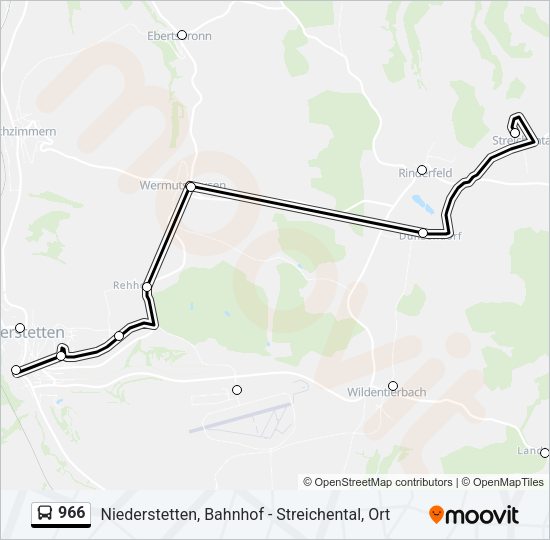 966 Bus Line Map