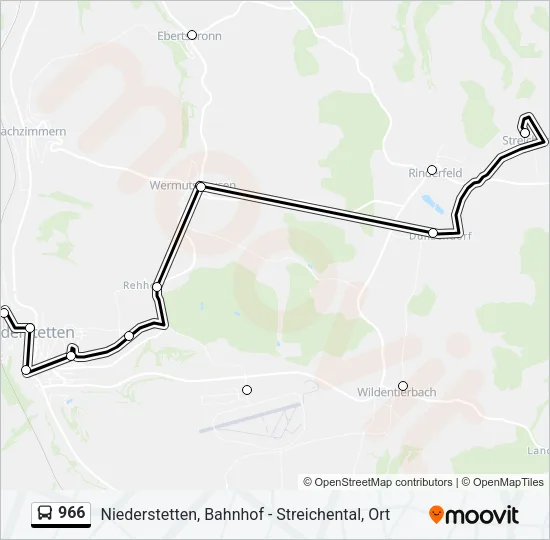 966 Bus Line Map