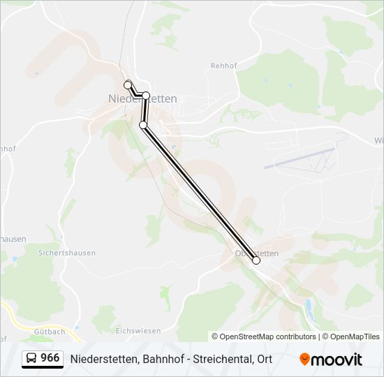 966 Bus Line Map