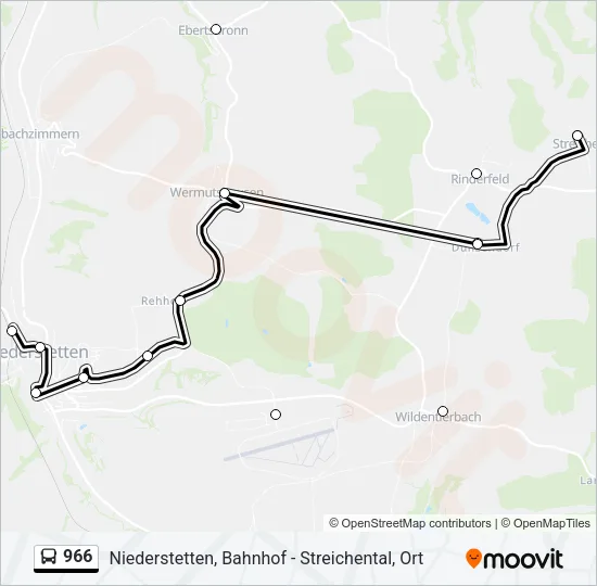 966 Bus Line Map