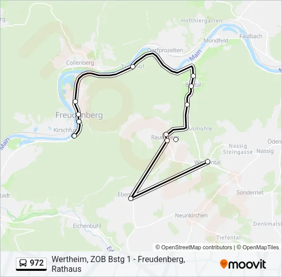 972 Bus Line Map