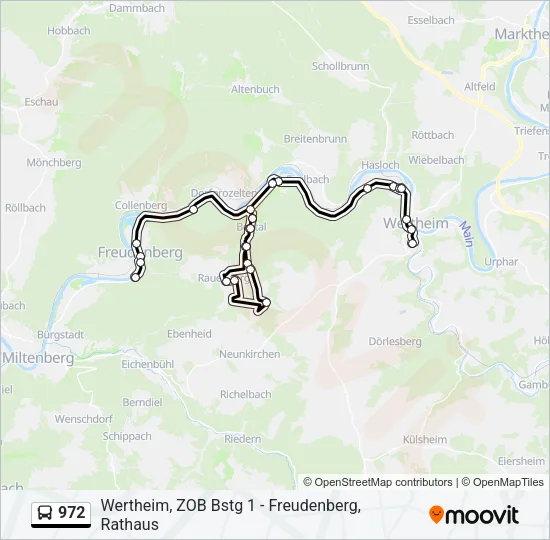 972 Bus Line Map