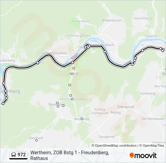 972 Bus Line Map