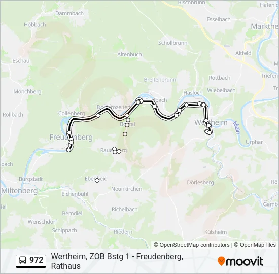 972 Bus Line Map