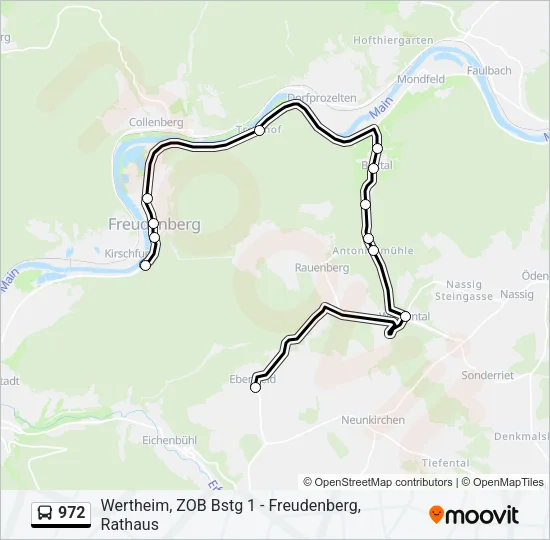 972 Bus Line Map