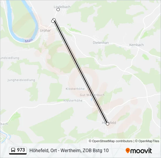 973 Bus Line Map