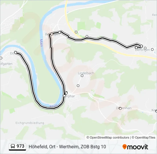 973 Bus Line Map