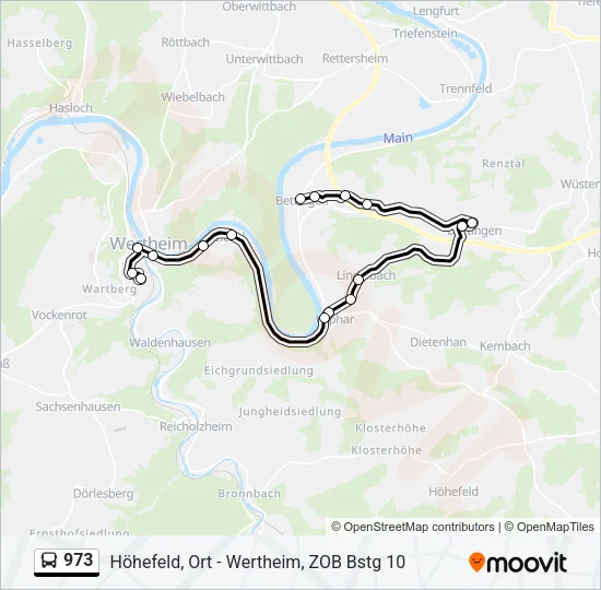 973 Bus Line Map