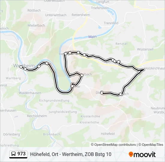 973 Bus Line Map