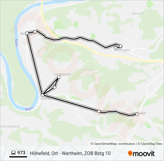 973 Bus Line Map