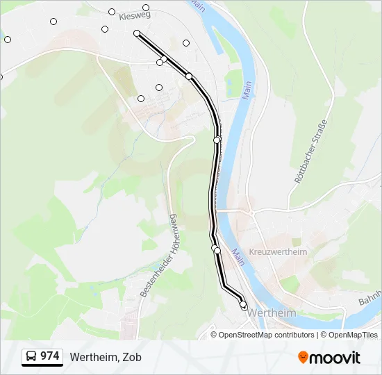 974 Bus Line Map