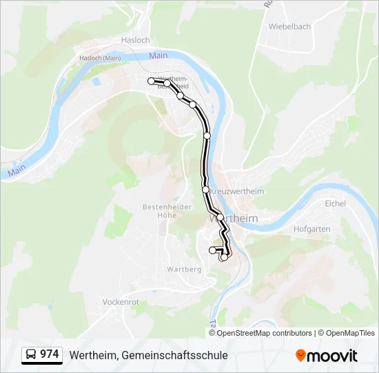 974 Bus Line Map
