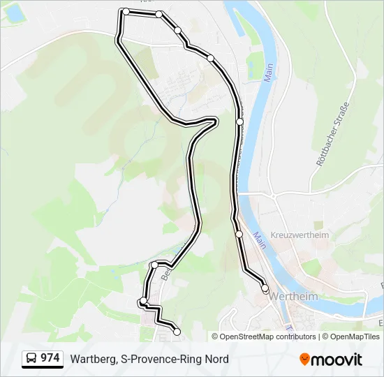974 Bus Line Map