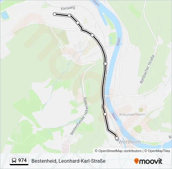 974 Bus Line Map