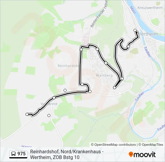 975 Bus Line Map