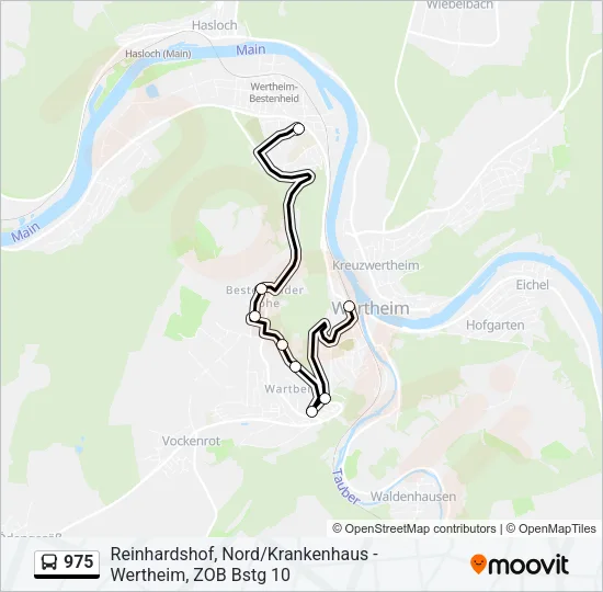 975 Bus Line Map