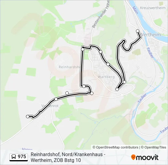 975 Bus Line Map