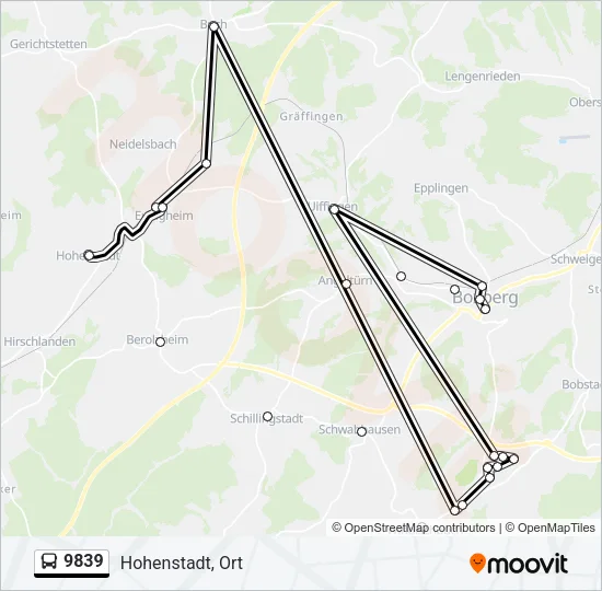 9839 Bus Line Map