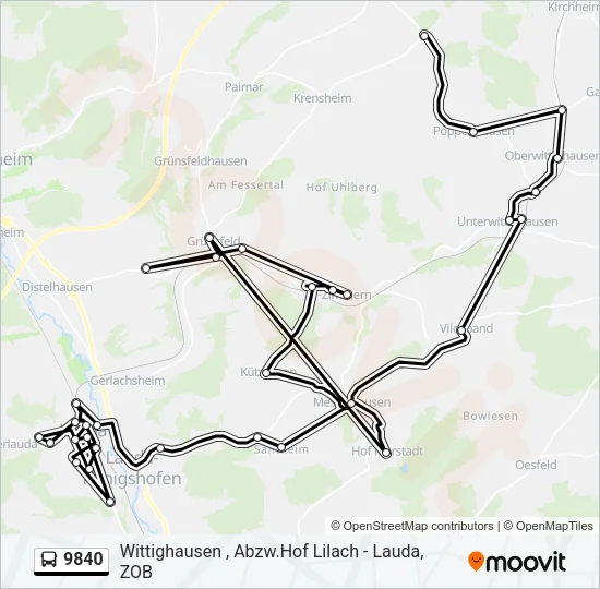 9840 Bus Line Map