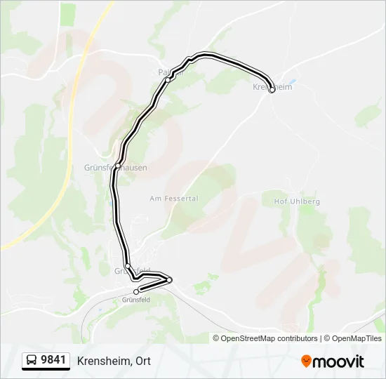 9841 Bus Line Map