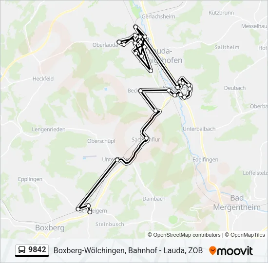 9842 Bus Line Map