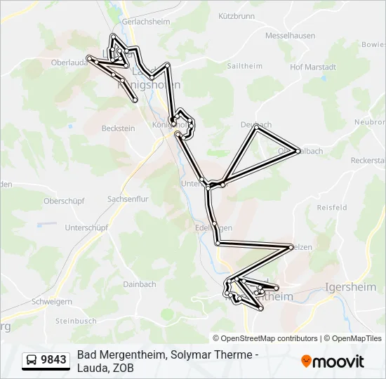 9843 Bus Line Map